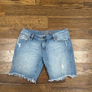American Age Light Blue Distressed Jean Shorts 8